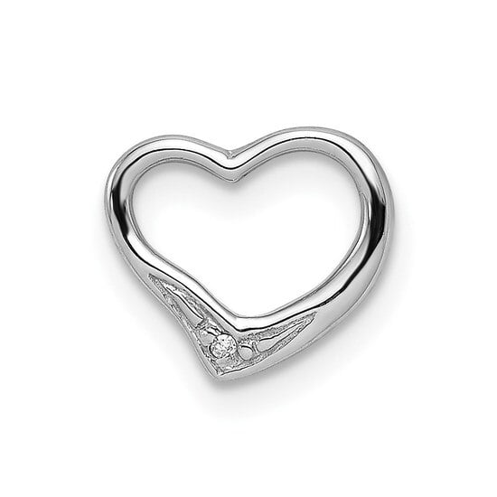 Sterling Silver Diamond Floating Heart Pendant Solid 10 mm 10 mm Themed Pendants & Charms Jewelry Sterling Silver Diamond Floating Heart Pendant Solid 10 mm 10 mm Themed Pendants & Charms Jewelry